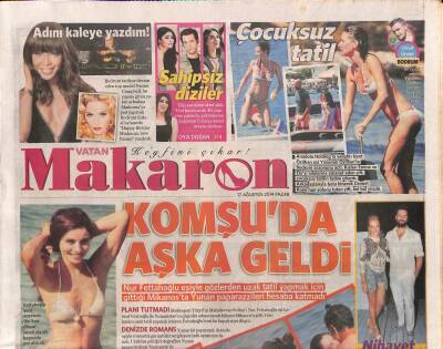 Vatan Gazetesi Makaron Eki 17 Ağustos 2014 - Çocuksuz Tatil * İzzet Özilhan - Yasemin Özilhan GZ117250 - 1