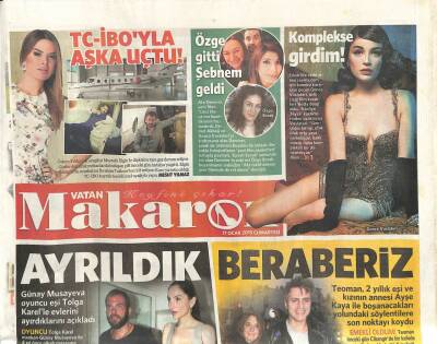 Vatan Gazetesi Makaron Eki 17 Ocak 2015 - Günay Musayeva Oyuncu Eşi Tolga Karelle Ayırdıklarını Açıkladı GZ105691 - 1