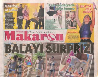 Vatan Gazetesi Makaron Eki 18 Ağustos 2014 - Nadide Sultan , 3 Yıldır Beraber Olduğu Yönetmen Hakan Yonatla Evlendi GZ117255 - 1