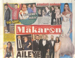 Vatan Gazetesi Makaron Eki 18 Haziran 2015 - Fatih Ürek Tığ Gibi ! - Hande Yener'de Ele Güne Karşı GZ159965 - Gökçekoleksiyon