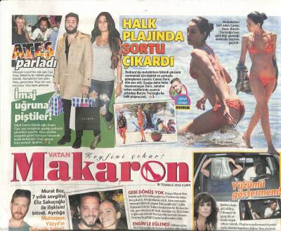 Vatan Gazetesi Makaron Eki 18 Temmuz 2014 - Cansu Dere Halk Plajında GZ104434 - 1