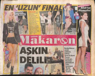 Vatan Gazetesi Makaron Eki 19 Ekim 2014 - Sertab Erener ABDye Kaçmadım ! - Atiye Podyumda GZ116460 - 1