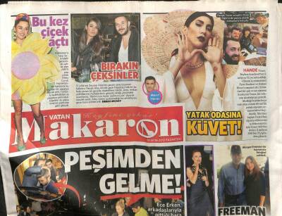 Vatan Gazetesi Makaron Eki 19 Ekim 2015 - Hande Yener Yatak Odasına Küvet Koydurdu GZ107514 - 1