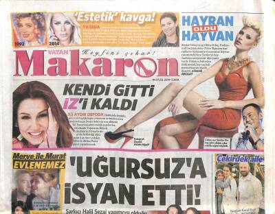 Vatan Gazetesi Makaron Eki 19 Eylül 2014 - Sıla Beni Öpmek Kolay mı? GZ104432 - 1