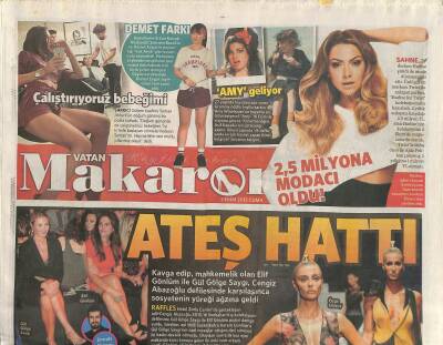 Vatan Gazetesi Makaron Eki 2 Ekim 2015 - Kerem Bürsinin Hayranları Çok Cici GZ116472 - 1