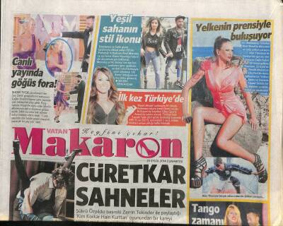 Vatan Gazetesi Makaron Eki 20 Eylül 2014 - Manken Özge Ulusoy Her Zaman Şık - Demi Lovato İlk Kez Türkiyede GZ117151 - 1