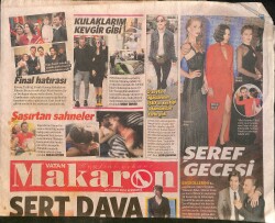 Vatan Gazetesi Makaron Eki 20 Kasım 2014 - Cem Yılmaz , Önceki Gece Yakın Dostu Ozan Güven İle Etiler Fenix'te Buluştu GZ160810 - Gökçekoleksiyon