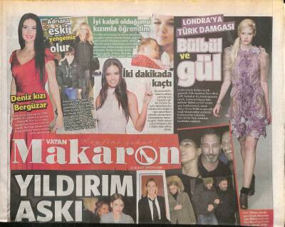 Vatan Gazetesi Makaron Eki 22 Şubat 2015 - Demet Akalın İyi Kalpli Olduğumu Kızımla Öğrendim GZ117096 - 1
