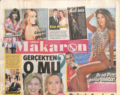 Vatan Gazetesi Makaron Eki 23 Ekim 2014 - Wesley Sneijderin Eşi Brad Pitt Gelse Olmaz GZ105740 - 1