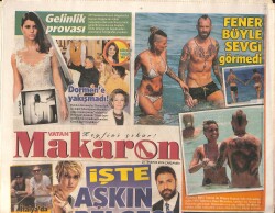 Vatan Gazetesi Makaron Eki 23 Temmuz 2014 - Eliz Sakuçoğlu 8 Yıl Birlikte Olduğu Murat Boz İle İlişkilerini Bitirdiler GZ158407 - Gökçekoleksiyon