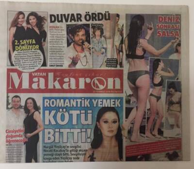 Vatan Gazetesi Makaron Eki 23 Temmuz 2018 - Sılanın Harbiye Konserinde Mahsun Esprisi , Derya Tunanın Deniz Keyfi GZ18772 - 1