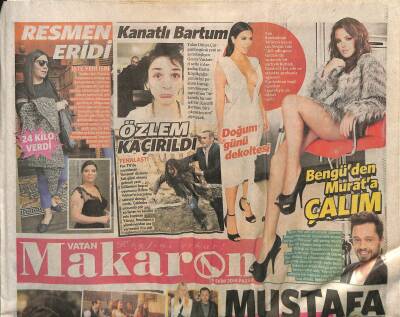 Vatan Gazetesi Makaron Eki 26 Ekim 2014 - Serdar Ortaç Racon Kesti - Bengüden Murat Boza Çalım GZ117142 - 1