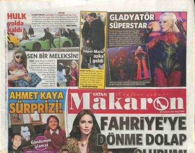 Vatan Gazetesi Makaron Eki 26 Kasım 2015 - Ayşegül Aldinç , Ajda Pekkan Ve Nebahat Çehreyle Anılmaya Bayılmıyorum GZ113334 - 1