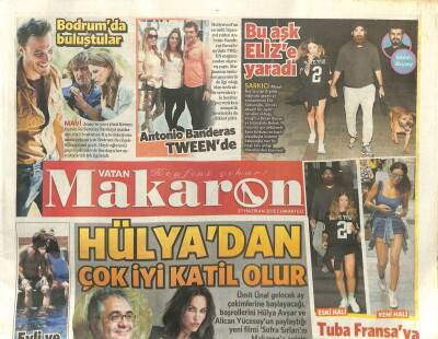 Vatan Gazetesi Makaron Eki 27 Haziran 2015 - Hülyadan Çok iyi Katil Olur,Bodrumda Buluştular GZ99980 - 1