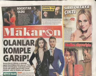 Vatan Gazetesi Makaron Eki 27 Ocak 2015 - Naominin Halesine Tam Not ! - Şarkıcı Hadise Alışverişte GZ106754 - 1