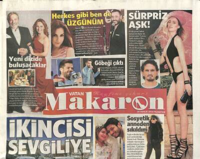 Vatan Gazetesi Makaron Eki 29 Aralık 2014 - Asi Kalp Madonna Sonuna Kadar Mücadele ! - Ali Ağaoğlu Sevgilisi Sofia Larina İle Bebekte Kahvaltı Etti GZ98454 - 1