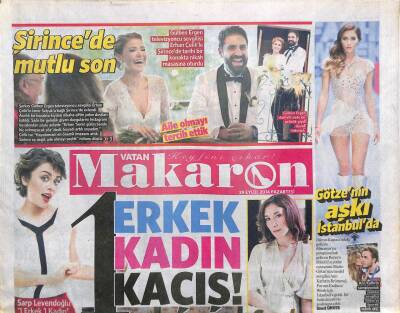 Vatan Gazetesi Makaron Eki 29 Eylül 2014 - Sılanın Yeni Klibini Ergin Turunç Yönetti GZ105282 - 1