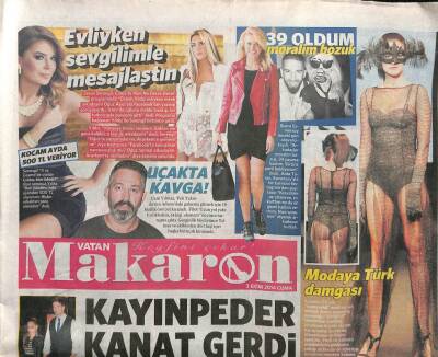 Vatan Gazetesi Makaron Eki 3 Ekim 2014 - Burcu Esmersoy 39 Oldum Moralim Bozuk GZ98994 - 1