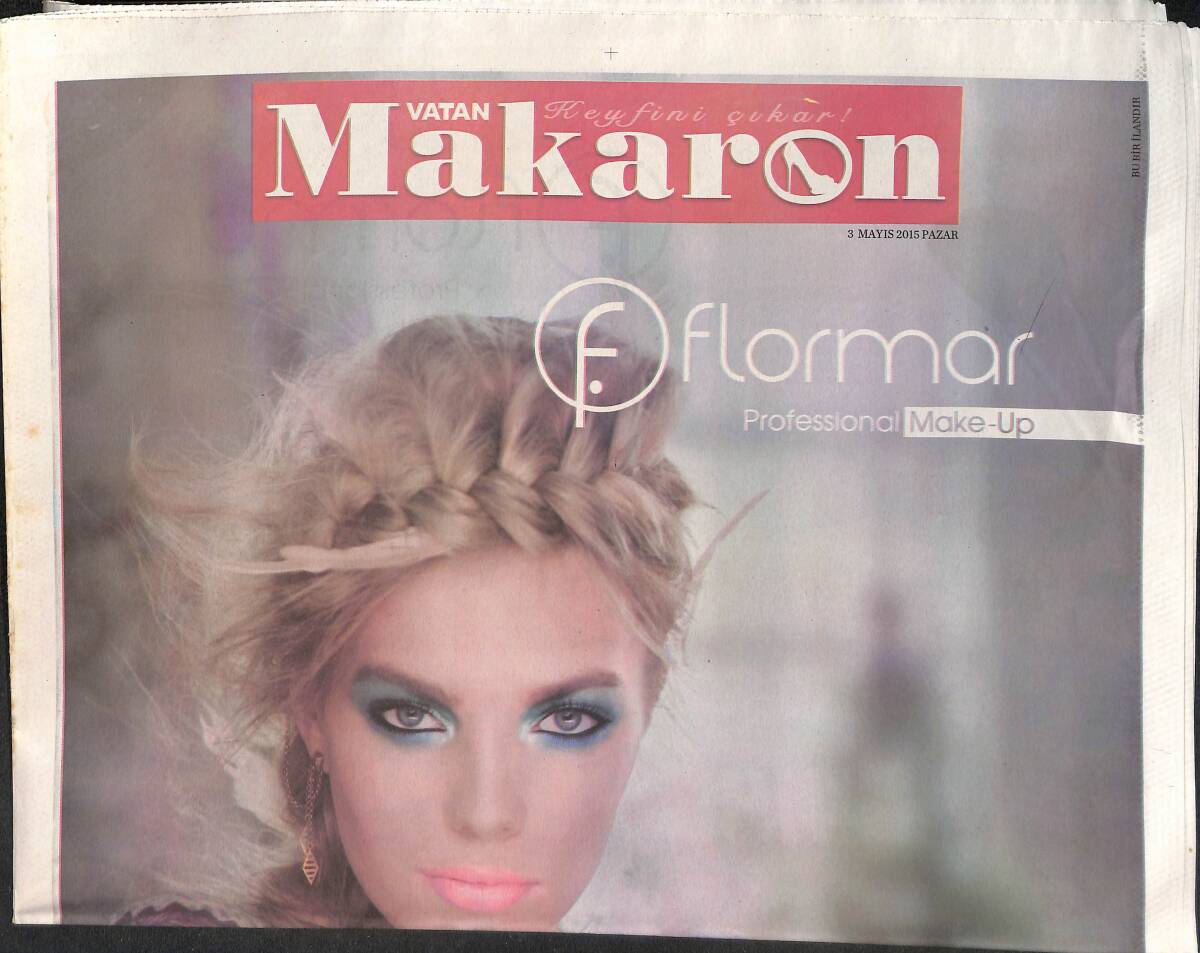 Vatan Gazetesi Makaron Eki 3 Mayıs 2015 - Burak Özçivit Fahriye Evcen Aşk Buna Benzer! - Çağla Şikel: Ne Tedavisi Mutluyum! GZ137114 - 1