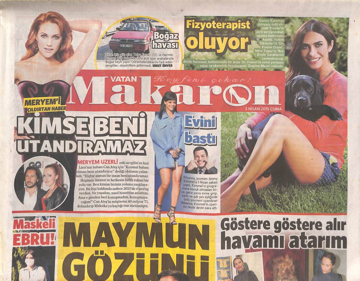Vatan Gazetesi Makaron Eki 3 Nisan 2015 - Sinan Akçıl , Ebru Şallı İle Ayrılığının Ardından İlk Kez Konuştu GZ134993 - 1