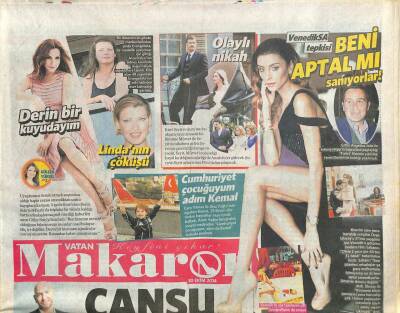 Vatan Gazetesi Makaron Eki 30 Ekim 2014 - Hande Ataizinin Ayıcığı GZ105342 - 1