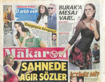 Vatan Gazetesi Makaron Eki 30 Eylül 2014 - Sezen Aksudan Sahnede Ağır Sözler GZ105349 - 1