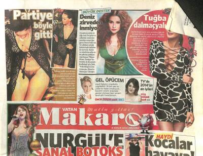 Vatan Gazetesi Makaron Eki 31 Aralık 2014 - Deniz Seki Zirveden İnmiyor-Assolist Tuba GZ105709 - 1
