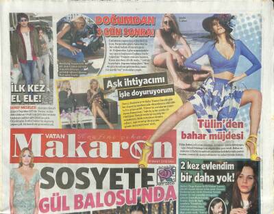 Vatan Gazetesi Makaron Eki 31 Mart 2015 - Hülya Avşar , Geçen Hafta Sonu Kıbrıs Girne Rocks Hotelde Sahneye Çıktı GZ113114 - 1