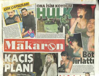 Vatan Gazetesi Makaron Eki 31 Ocak 2015-Saba Tümer,Volkan Akçay Ve Arkadaşlarıyla Yemekte Buluştu GZ105332 - 1