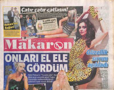 Vatan Gazetesi Makaron Eki 5 Ekim 2014 - Ajda Pekkan Aşk İddiasını Yalanlayarak Tuğçe Çavuşoğluna 500 Bin TLlik Karşı Dava Açmıştı GZ106747 - 1