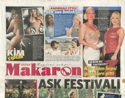 Vatan Gazetesi Makaron Eki 5 Eylül 2014 - Sezen Aksu İGDAŞtan Tazminat Kazandı GZ105165 - 1