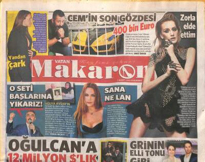 Vatan Gazetesi Makaron Eki 5 Mart 2015 - Cem Yılmazın Son Gözdesi 400 Bin Euro GZ116849 - 1