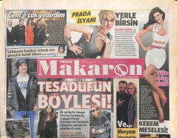 Vatan Gazetesi Makaron Eki 6 Aralık 2014 - Saba Tümer Parti Çıkışı Çalgıcılarla Göbek Attı GZ100102 - 1