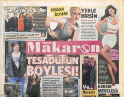 Vatan Gazetesi Makaron Eki 6 Aralık 2014 - Sertab Erenerin Sevgilisiz İlk Doğum Günü GZ100104 - 2