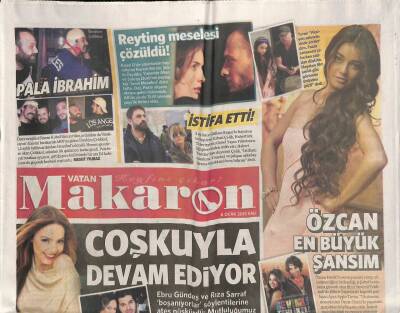 Vatan Gazetesi Makaron Eki 6 Ocak 2015 - Oyuncu Ezgi Mola , Bir Diş Macunu Markasının Yüzü Oldu GZ106019 - 1