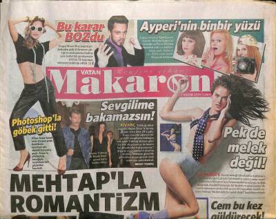 Vatan Gazetesi Makaron Eki 7 Kasım 2014 - Meryem Uzerli , Bruce Willisin Karısıyla Buluştu GZ125914 - 1