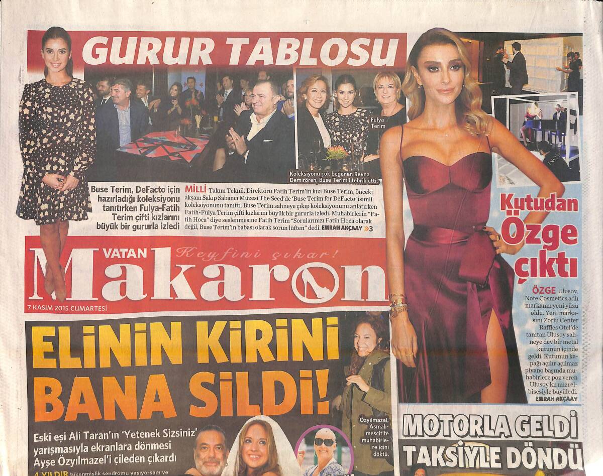 Vatan Gazetesi Makaron Eki 7 Kasım 2015 - James Bond Kadınları - Star Wars'dan Karakter Posterleri GZ159940 - 1