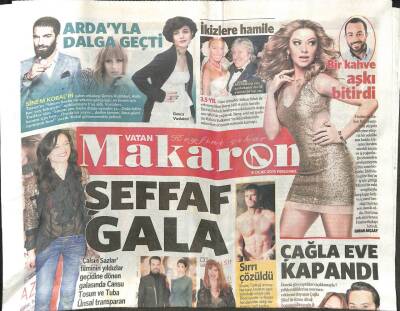 Vatan Gazetesi Makaron Eki 8 Ocak 2015 - Bülent Ersoy Aşk Defterimi Kapatmam GZ105385 - 1