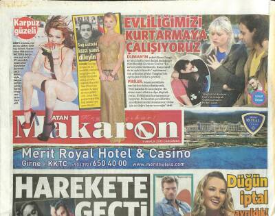 Vatan Gazetesi Makaron Eki 9 Aralık 2015 - Lamar The Weekend Ve Taylor Kapışması GZ105364 - 1