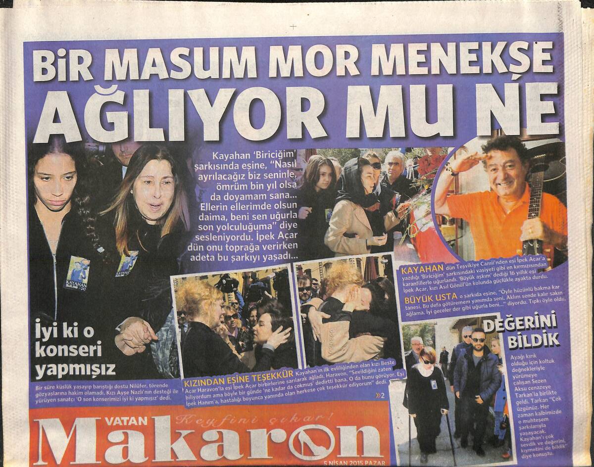 Vatan Gazetesi Makoron Eki 5 Nisan 2015 - Jennifer Lopez 