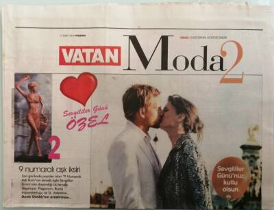 Vatan Gazetesi Moda Eki 12 Şubat 2004 -14 Ünlü 14 Şubat İçin En Romantik Yerler - GZ44443 - 2