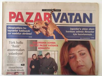 Vatan Gazetesi Pazar Eki 1 Ağustos 2004 - Ahmet Mekin İki Filim İle Beyaz Perdeye Döndü GZ20443 - 1