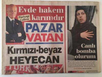 Vatan Gazetesi Pazar Eki 1 Haziran 2008 - Kırmızı- Beyaz Heyecanı 7 Haziranda 22 Gün Süreyle Hayat Duracak GZ18153 - 1