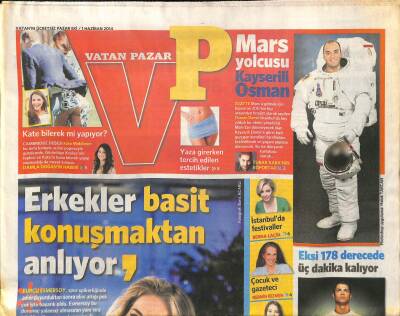 Vatan Gazetesi Pazar Eki 1 Haziran 2014 - Burcu Esmersoy Erkekler Basit Konuşmaktan Anlıyor GZ105958 - 1