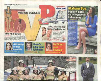 Vatan Gazetesi Pazar Eki 1 Şubat 2015 - ABye Domino Etkisi Geliyor - 2000 Yıllık Mucize Hormon Testosteron GZ117192 - 1