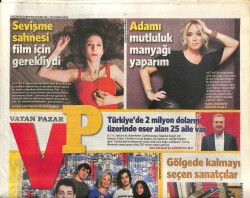Vatan Gazetesi Pazar Eki 10 Kasım 2013 - Saba Tümer Adamı Mutluluk Manyağı Yaparım GZ100532 - 1