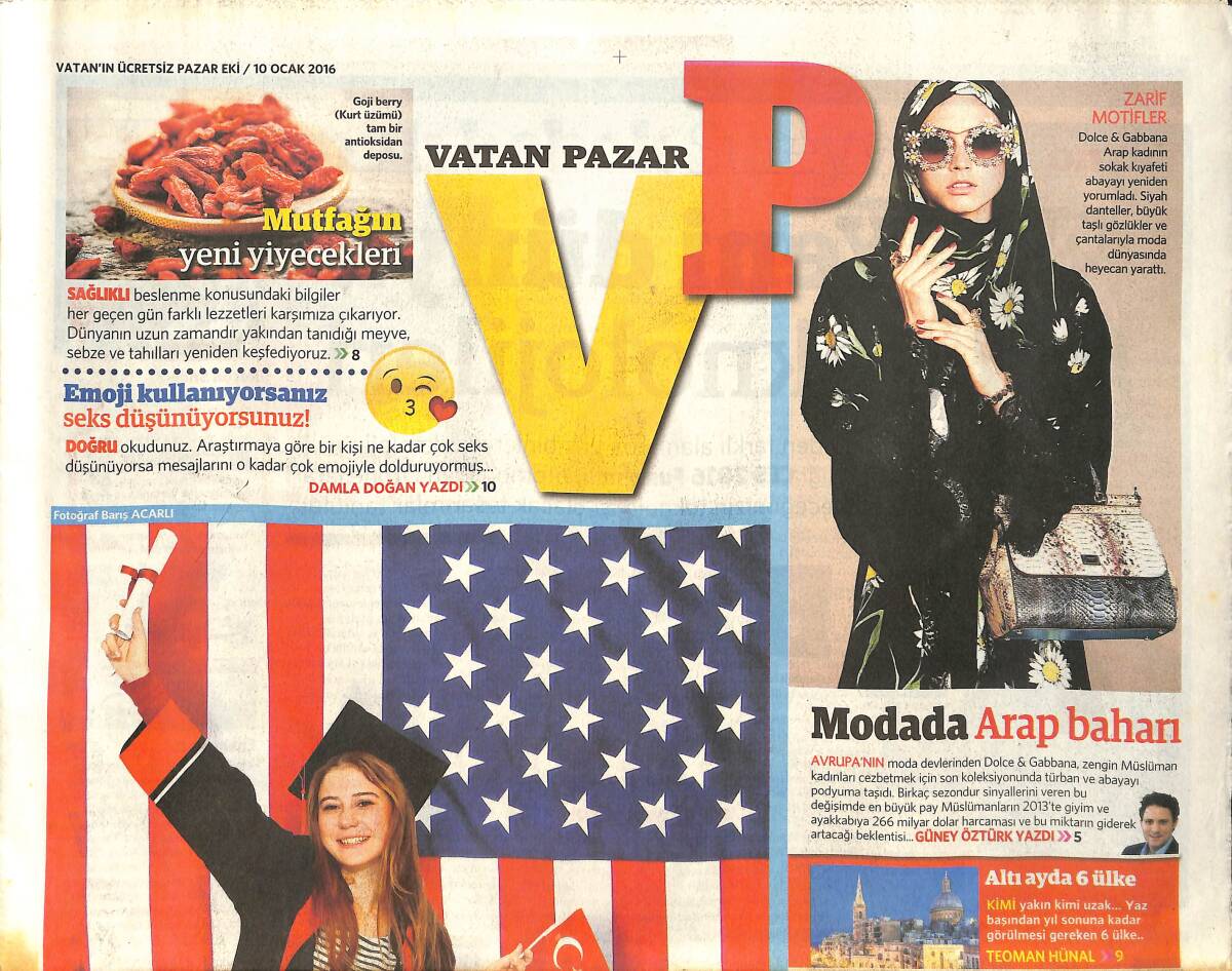 Vatan Gazetesi Pazar Eki 10 Ocak 2016 - Amerika'nın En İyi Okulları İçin Yarışan Türk Gençleri GZ154707 - 1