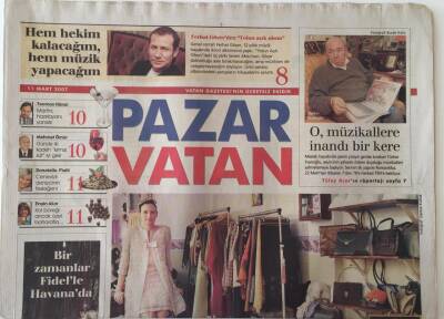 Vatan Gazetesi Pazar Eki 11 Mart 2007 - Sahibinden Satılık Hatıralar Dükkanı , Bülent Korkmazla Röportaj GZ18769 - 1