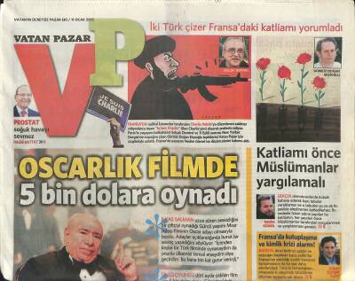 Vatan Gazetesi Pazar Eki 11 Ocak 2015 - İlyas Salman , Oscarlık Filmde 5 Bin Dolara Oynadı GZ125463 - 1
