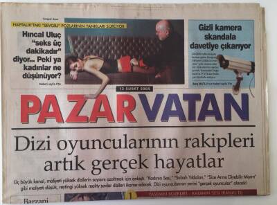 Vatan Gazetesi Pazar Eki 13 Şubat 2005 - Dizi Oyuncularının Rakipleri Artık Gerçek Hayatlar GZ18759 - 1